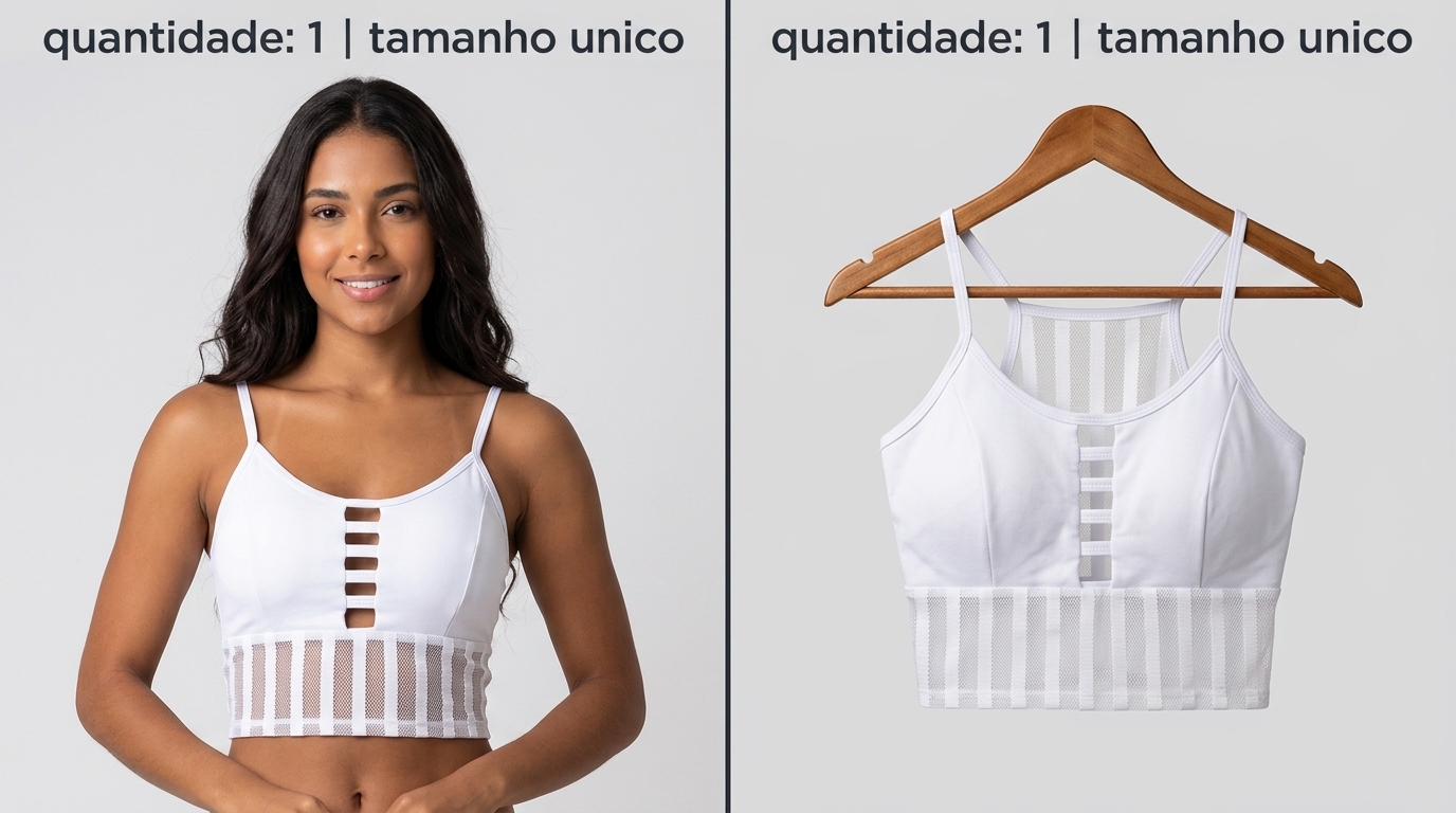 Top Floral Bambu com Amarração