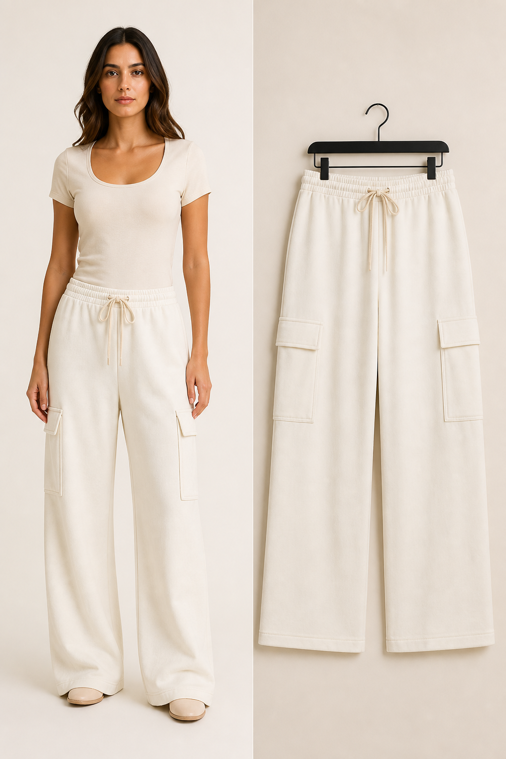 Calça/Bermuda Cargo Off-White