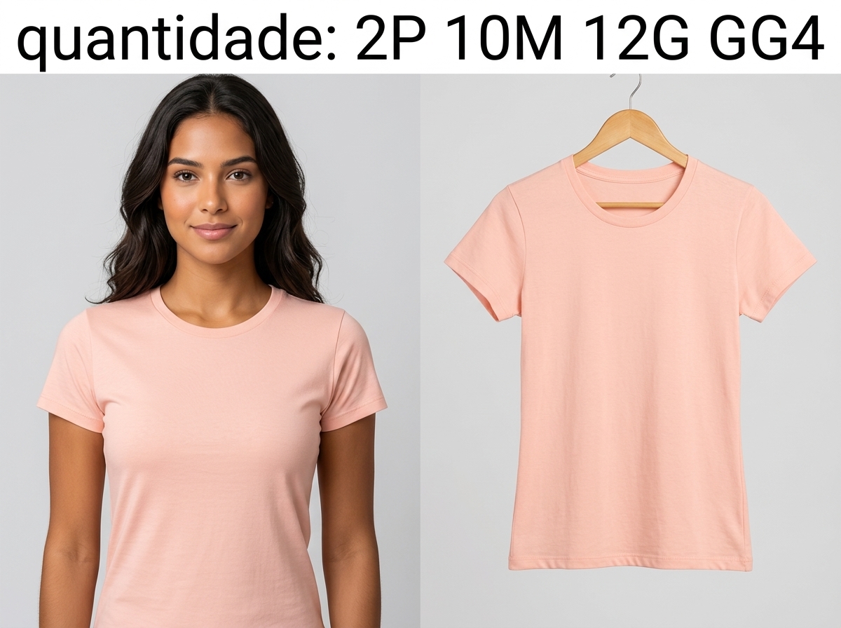 Camiseta Básica Pêssego