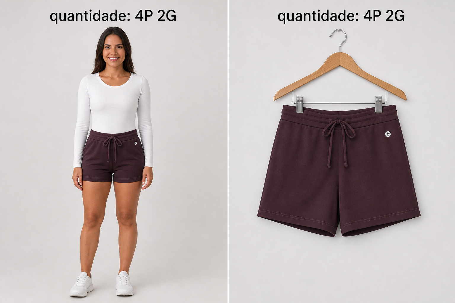 Shorts marrom de alfaiataria