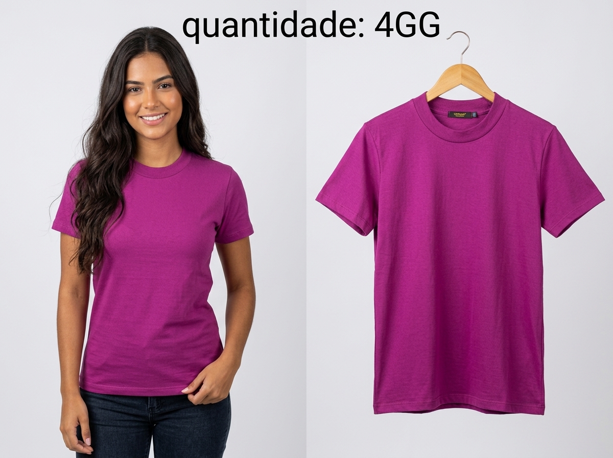 Camiseta Básica Roxo/Magenta