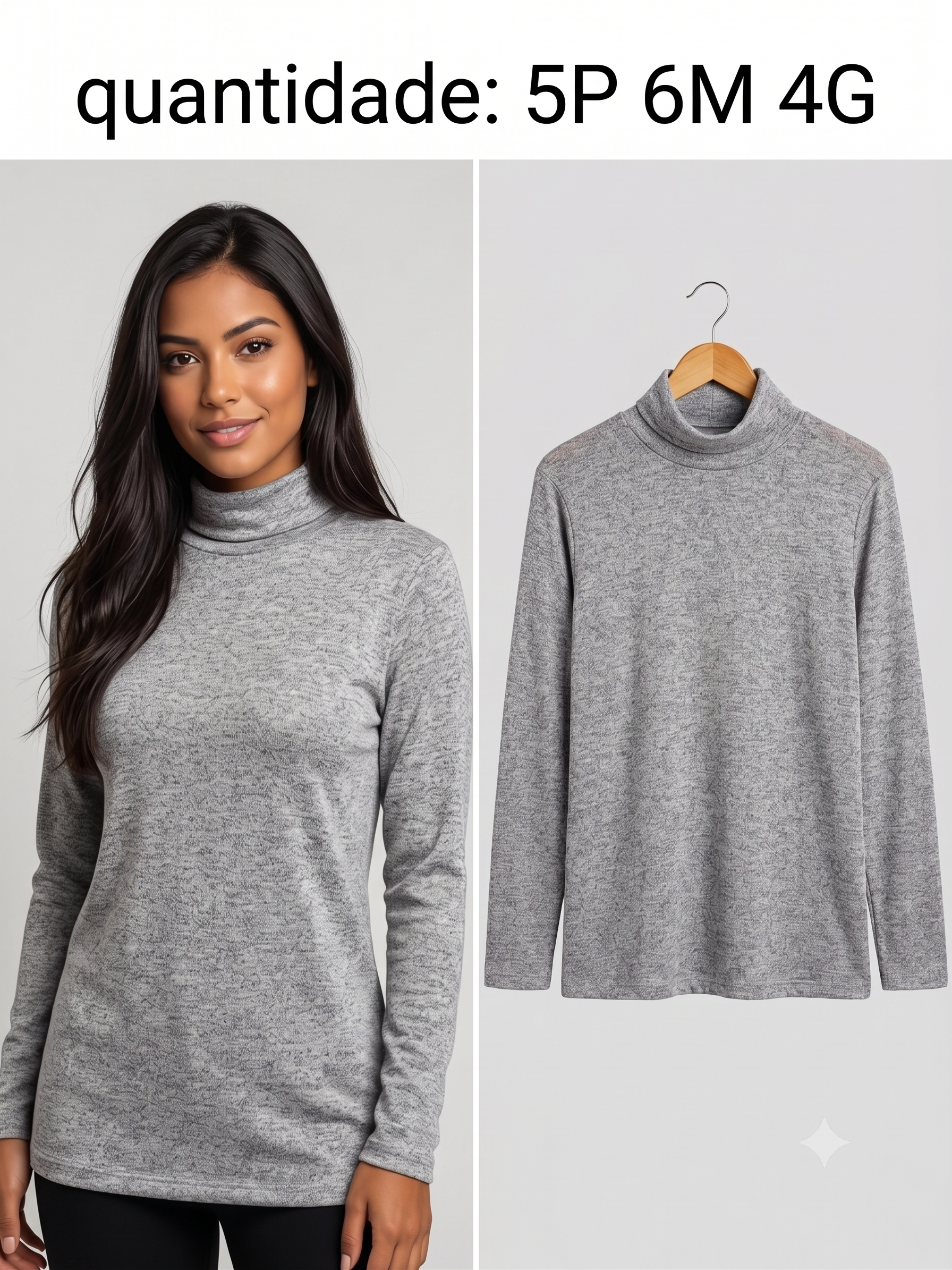 Blusa de malha gola alta