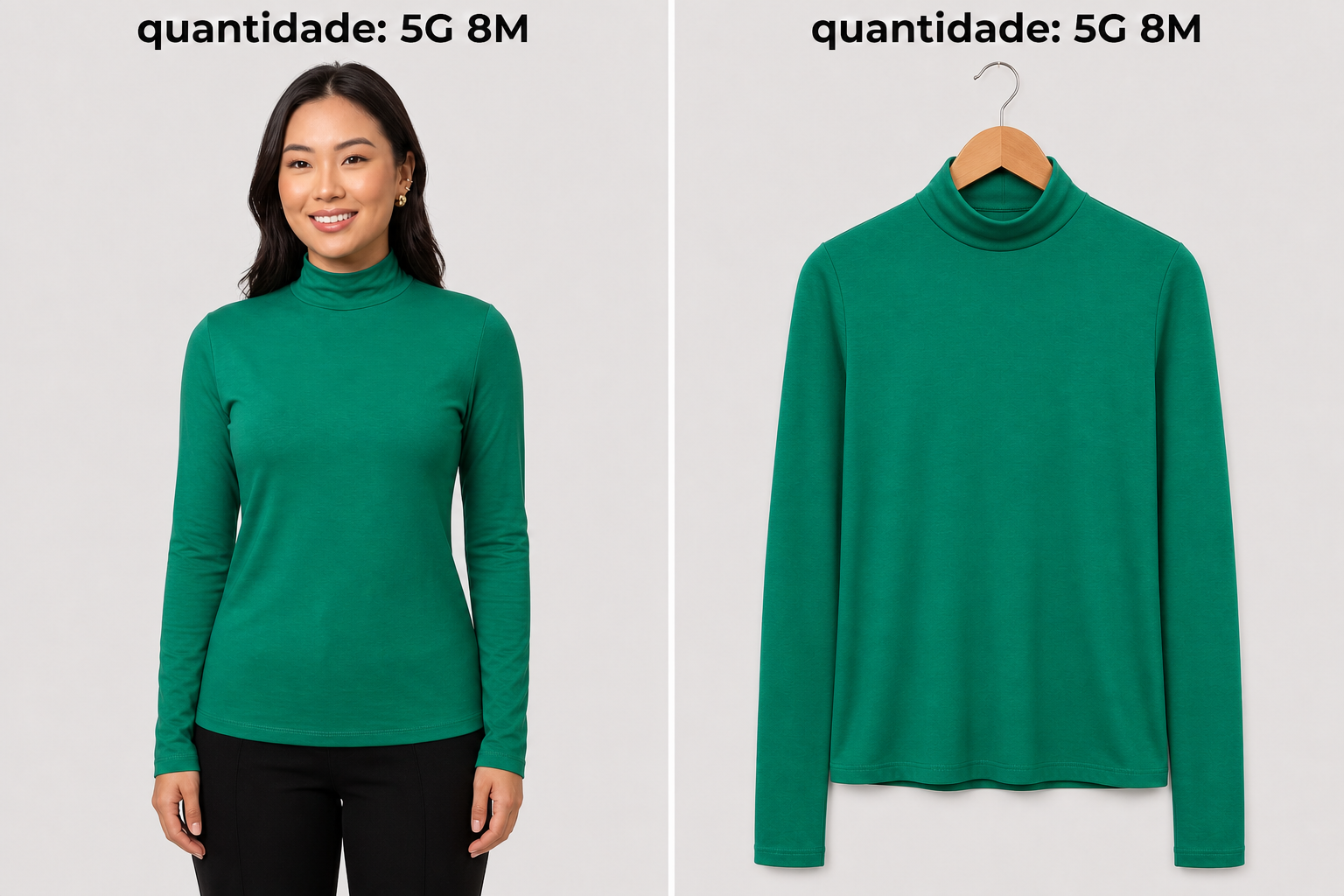 Vestido Midi Verde Gola Alta